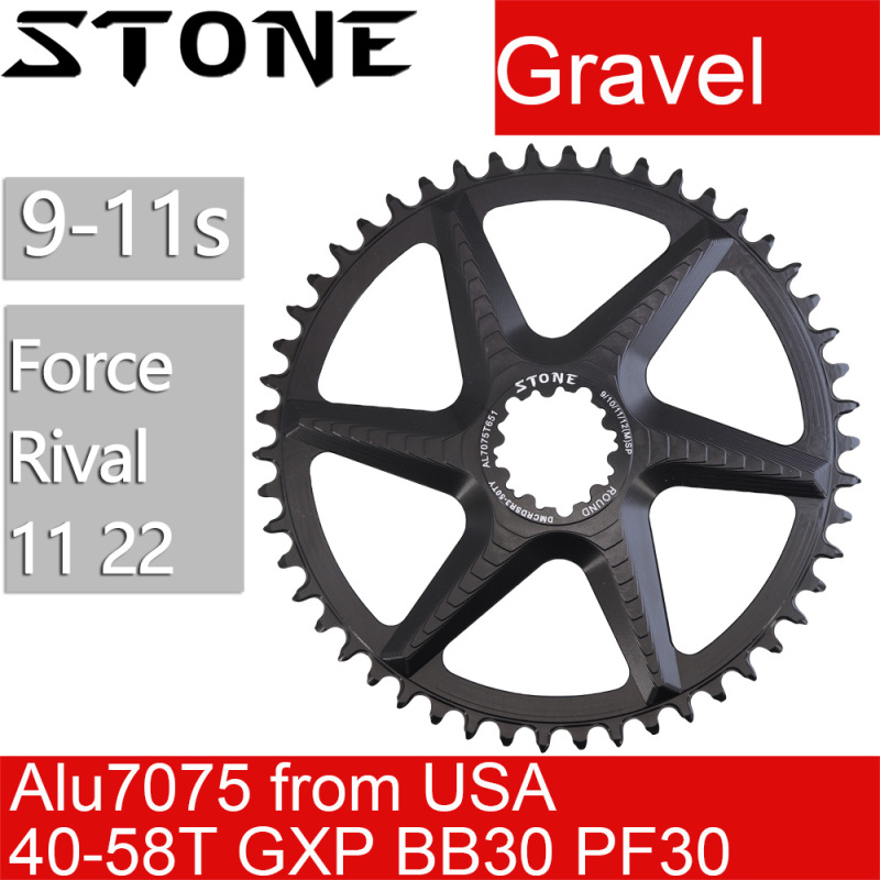 Stone Chainring GXP Gravel Rival 11 22 Force 11 22 Direct Mount DM Chainring Hollow Tooth Plate for Sram Road Bike 40 42 54 56