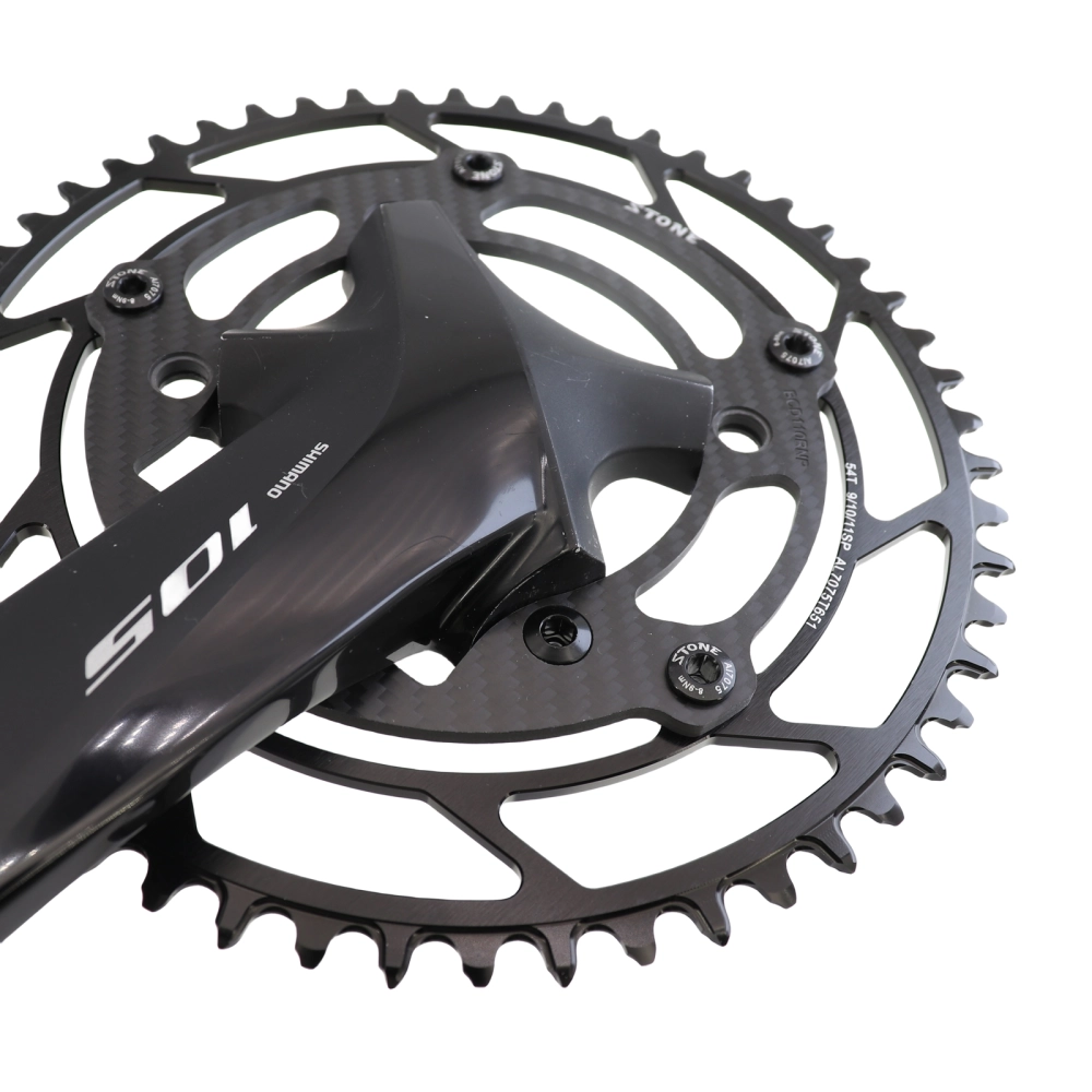Stone Round Chainring Inner Offset 110BCD Carbon for Shimano 105