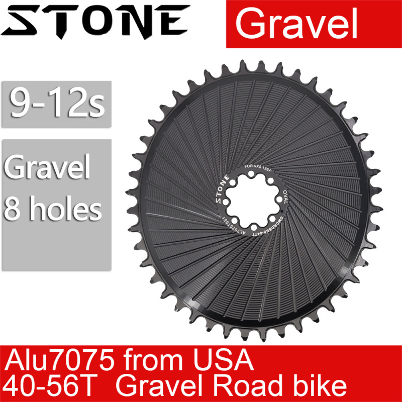 Stone 12s Chainring Oval 8 Bolts GXP for DUB Force Red Direct Mount Chainwheel for Sram AXS Flat Top Road Bike Gravel Etap Rival