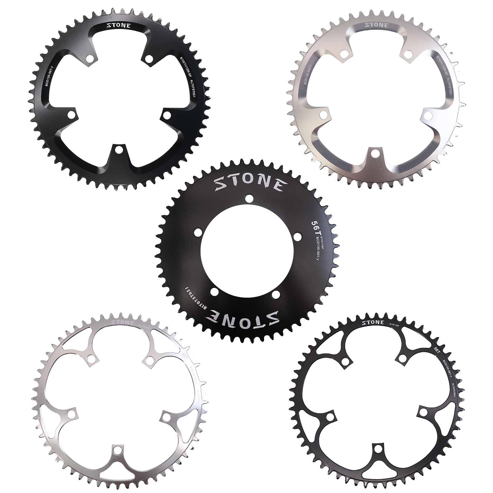 Stone Circle Bike Chainring 130 BCD for Brompton 3sixty Shimano