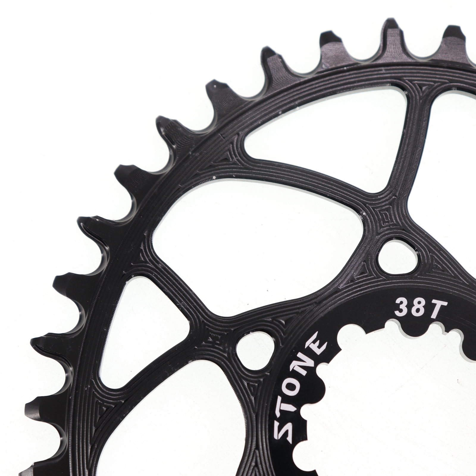 Stone Oval Direct Mount Chainring for SRAM GXP 3-bolt, 6mm Offset