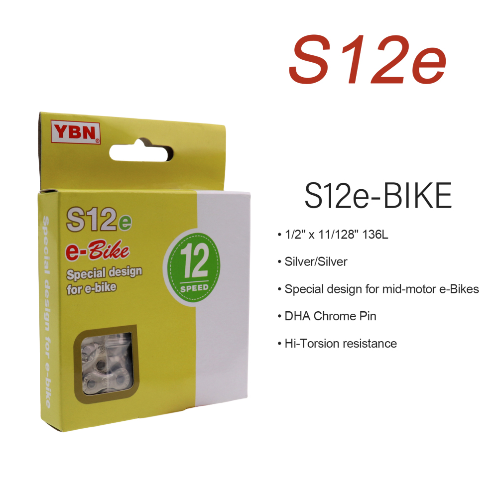 YBN ebike chain 8 9 10 11 12s speed for mid motor e-bike for BOSCH Bafang for Shimano electric bike 136links high strength chain