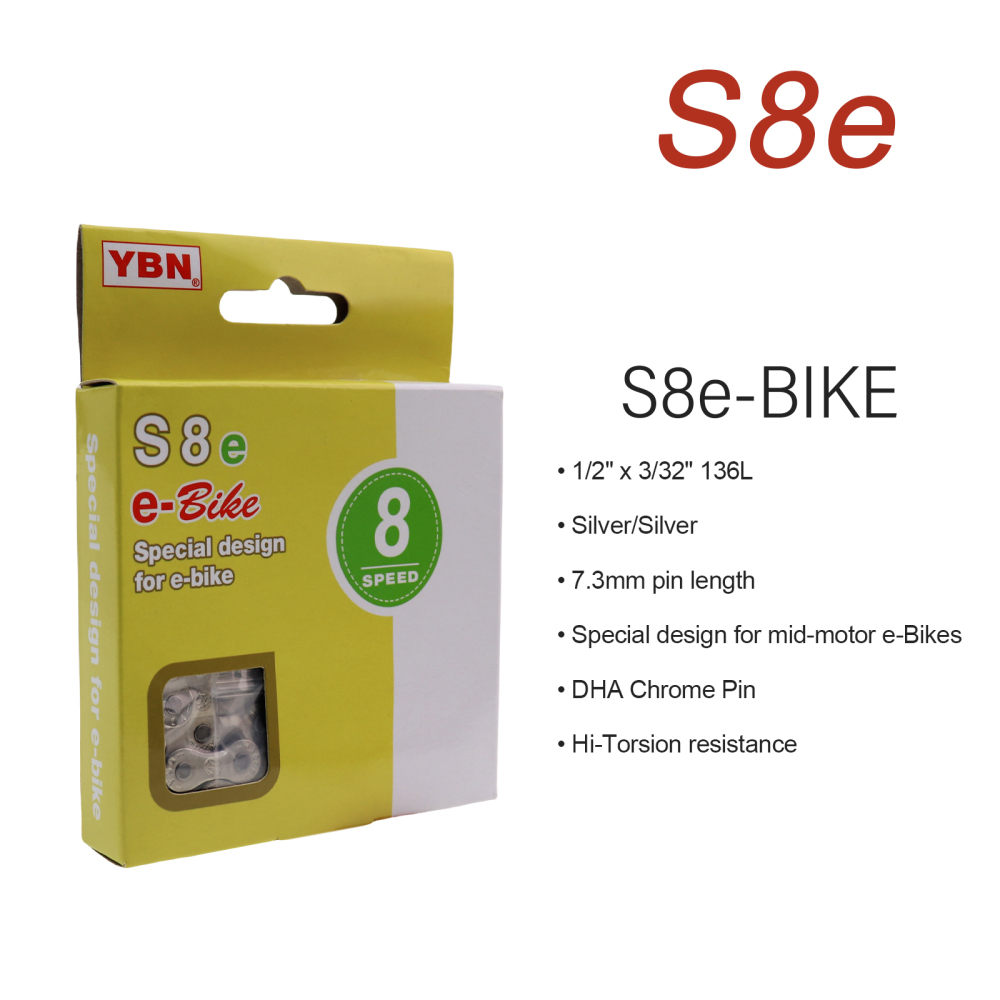 YBN ebike chain 8 9 10 11 12s speed for mid motor e-bike for BOSCH Bafang for Shimano electric bike 136links high strength chain