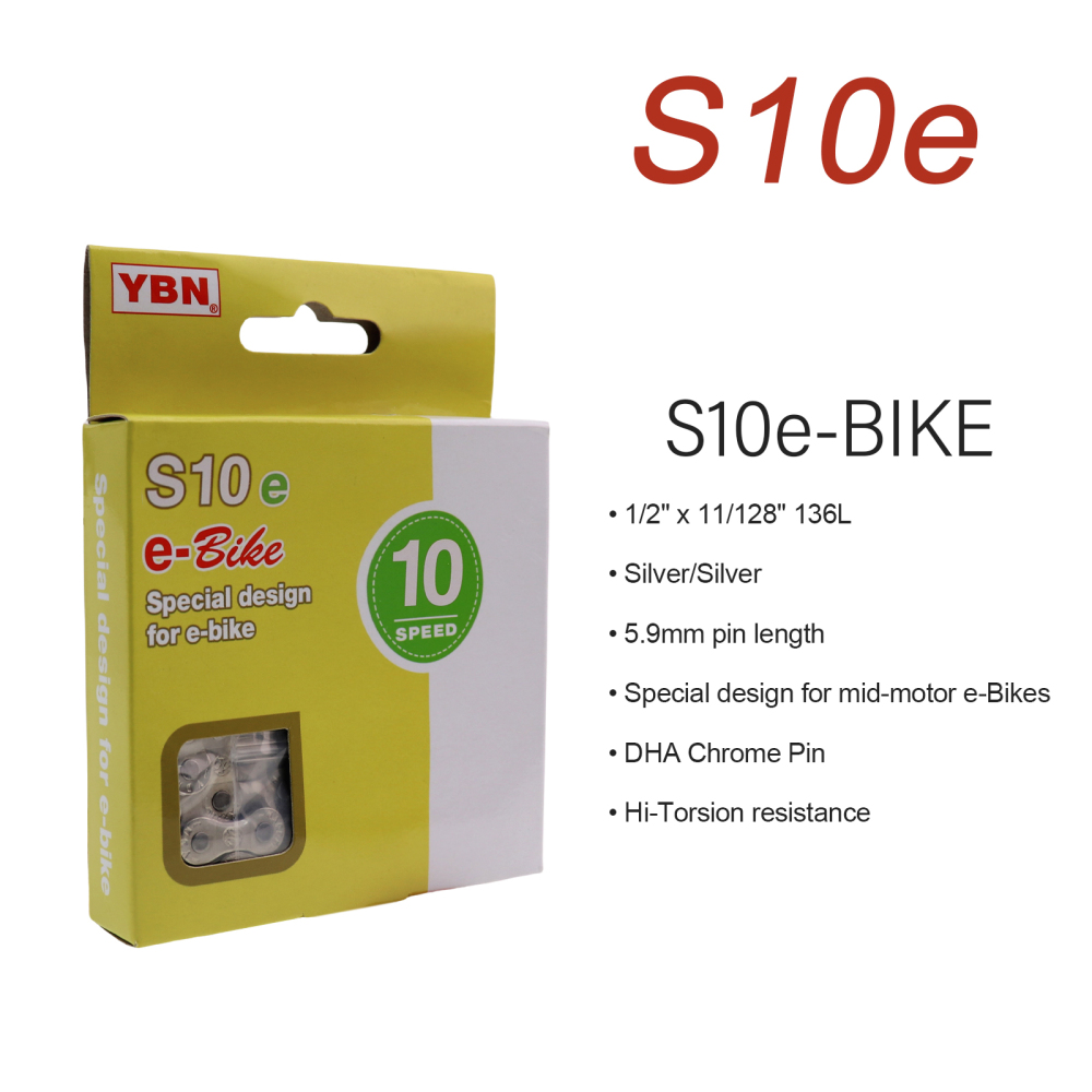 YBN ebike chain 8 9 10 11 12s speed for mid motor e-bike for BOSCH Bafang for Shimano electric bike 136links high strength chain