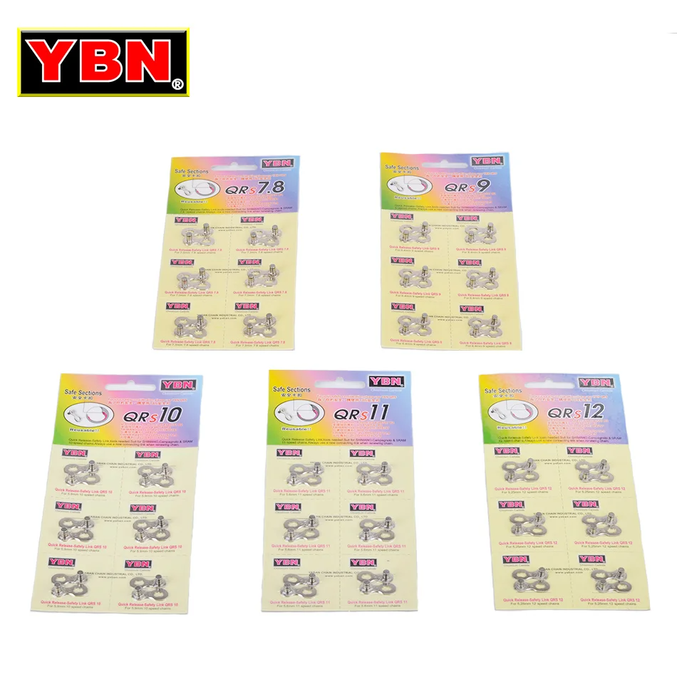 YBN 6 Pair Bike Chain Quick Link Mountain bike Chain Missing link for 8 9 10 11 12speed MTB road bike