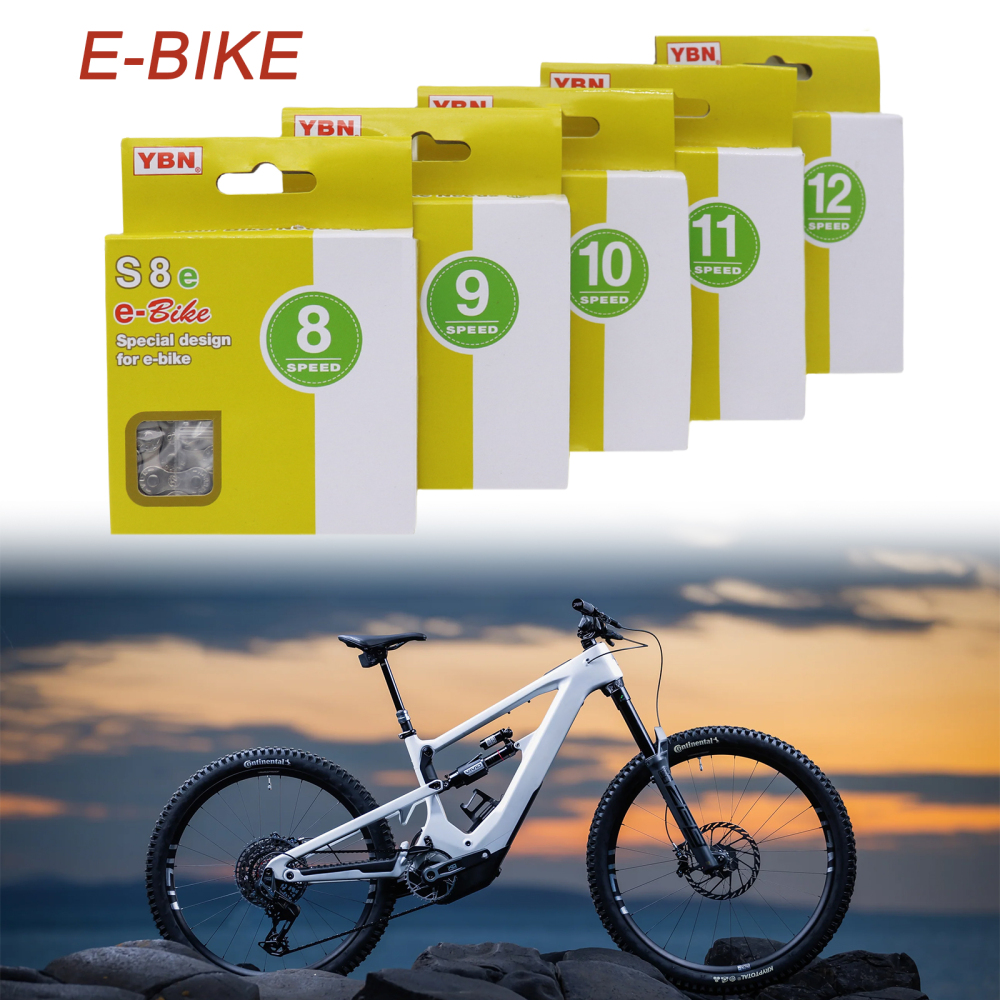 YBN ebike chain 8 9 10 11 12s speed for mid motor e-bike for BOSCH Bafang for Shimano electric bike 136links high strength chain