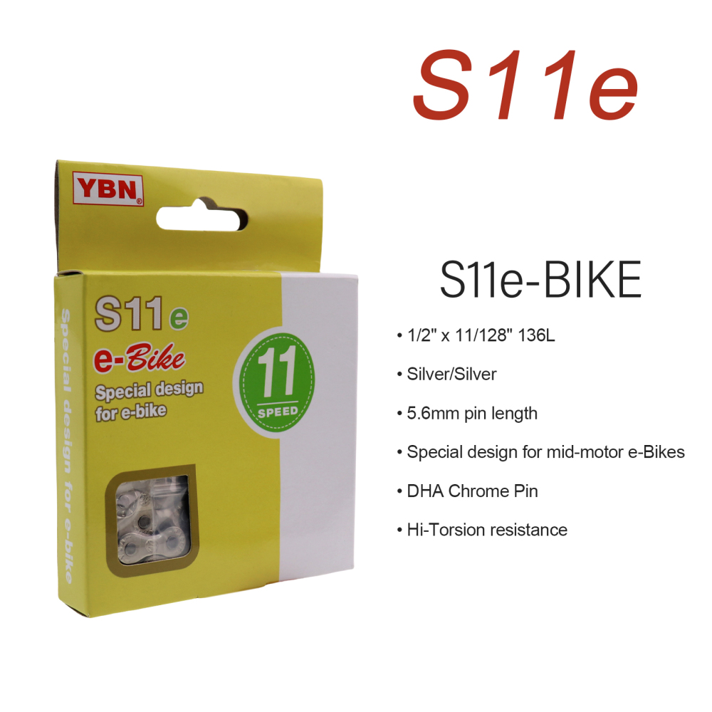 YBN ebike chain 8 9 10 11 12s speed for mid motor e-bike for BOSCH Bafang for Shimano electric bike 136links high strength chain