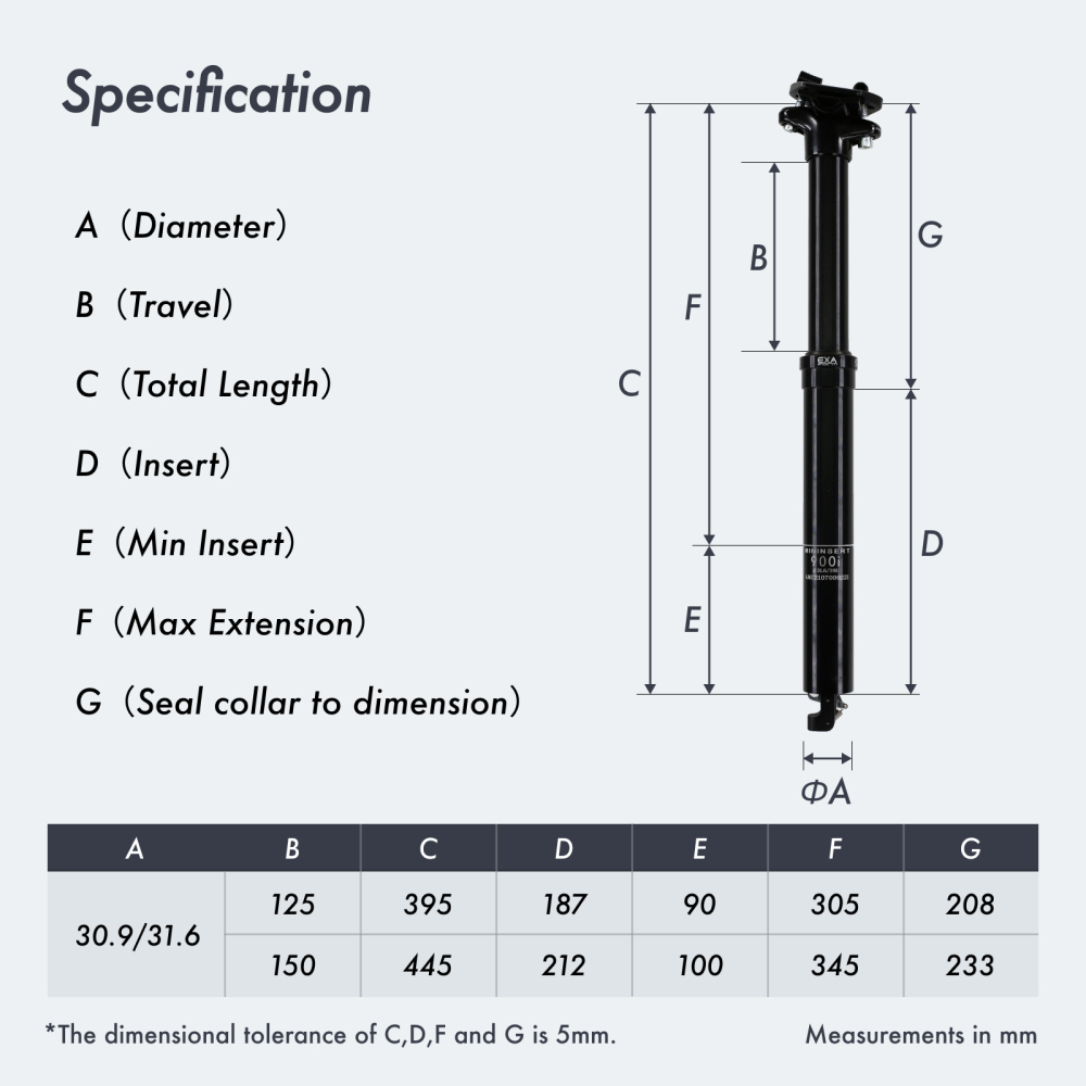 EXA Form Dropper Seatpost Bike MTB Mountain Bike 30.9 31.6 125mm 150mm Travel Kindshock Adjustable Seatpost Remote Control 900i