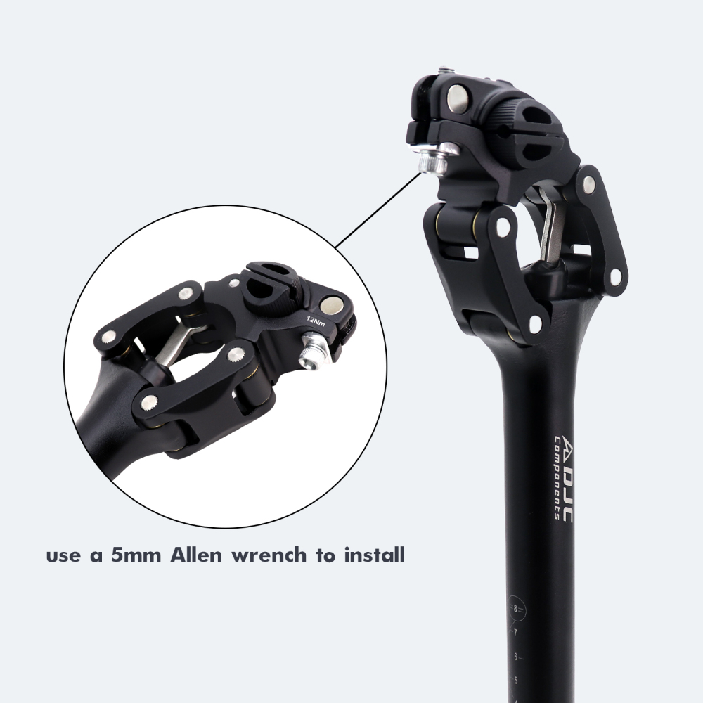 DJC Bike Suspension Seatpost Parallel Shock Absorber Parallelogram Bicycle Seat Post 28.6 30.1 30.4 30.9 31.6 MTB CX DH