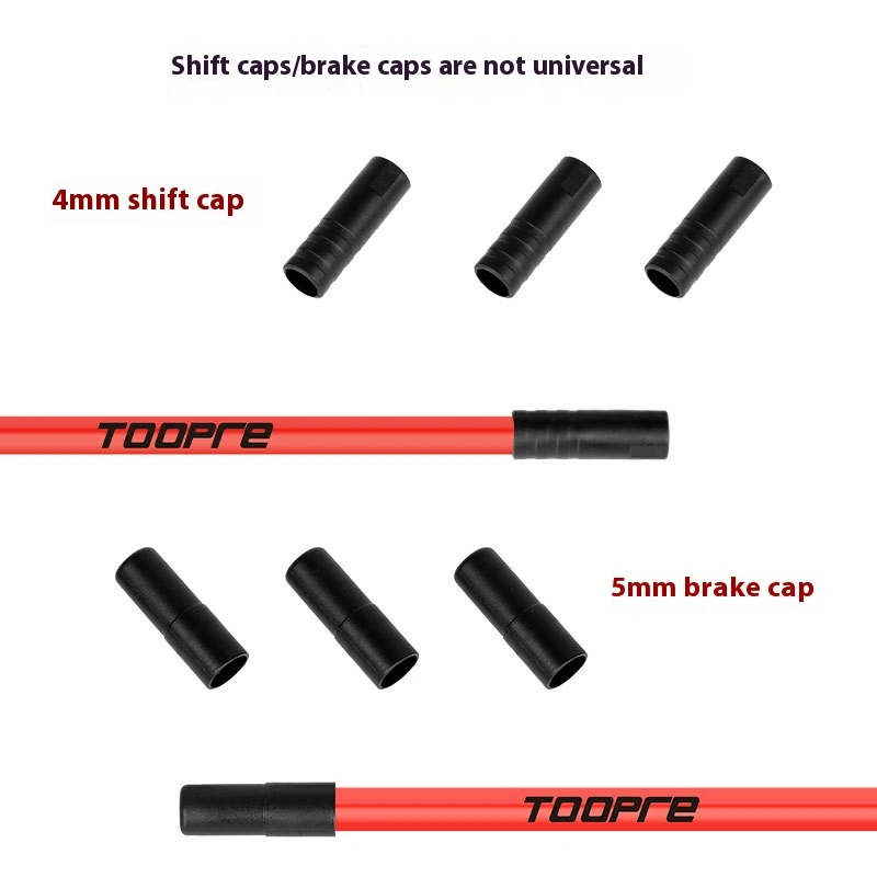 TOOPRE Mountain and Road Bike Plastic Cable End Caps for Gear and Brake Cables, 4/5mm