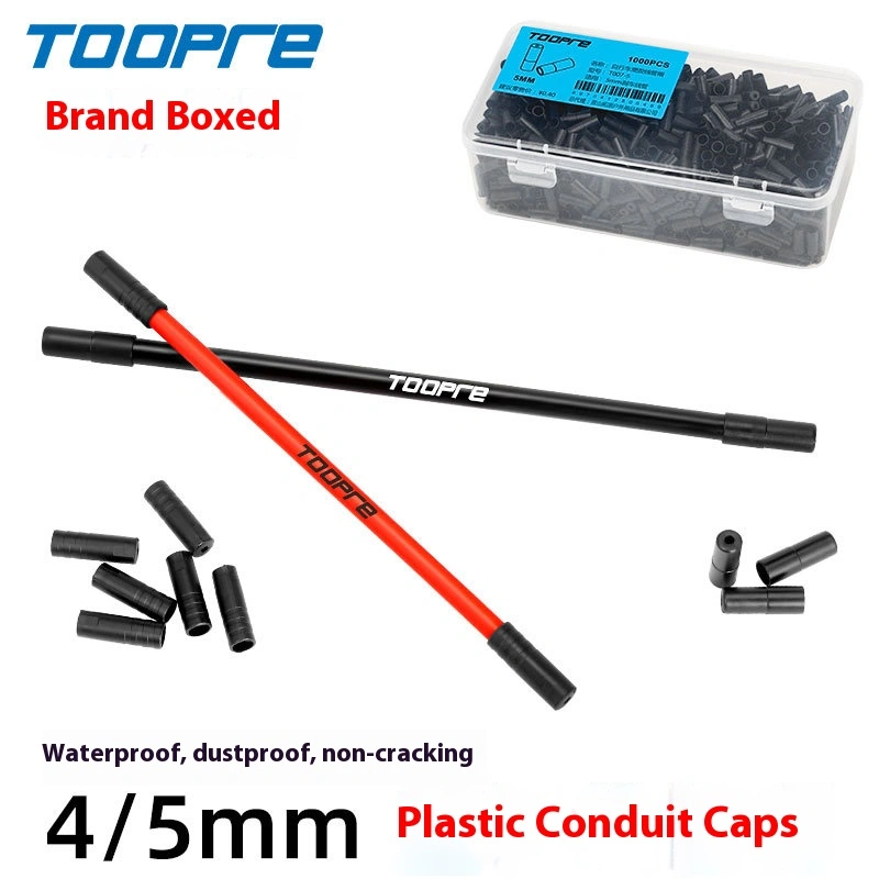 TOOPRE Mountain and Road Bike Plastic Cable End Caps for Gear and Brake Cables, 4/5mm