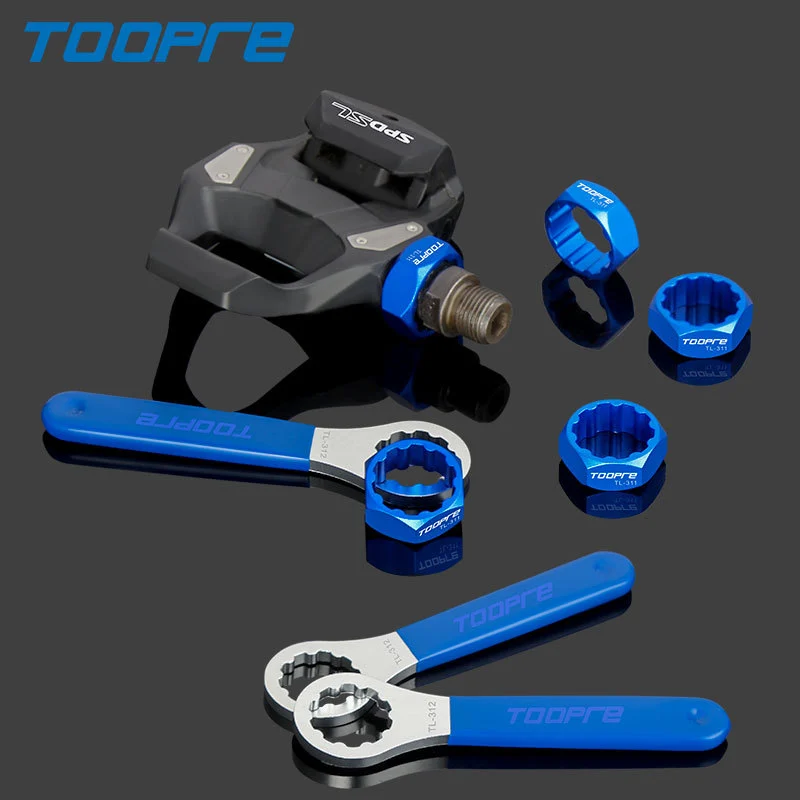 TOOPRE Self-locking Pedal Wrench Tool for Mountain and Road Bikes, Pedal Lock Installation and Removal Socket