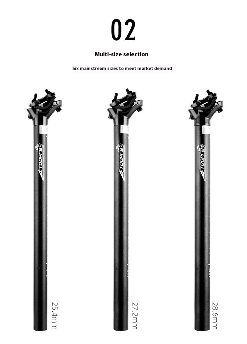 TOOPRE Aluminum Alloy Bike Seatpost 27.2/28.6mm Extended Two-Bolt Offset Seat Tube for MTB Road Bicycle