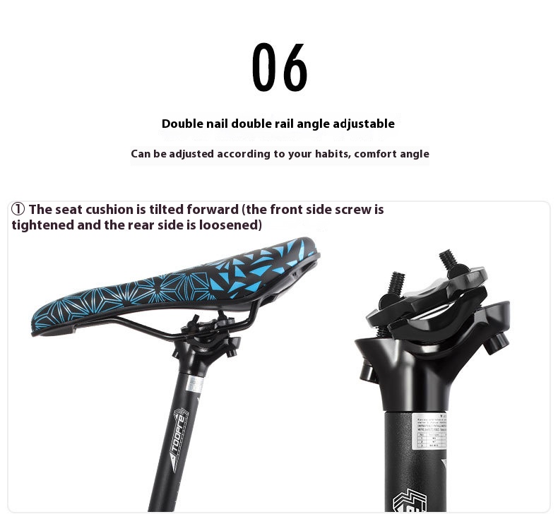 TOOPRE Aluminum Alloy Bike Seatpost 27.2/28.6mm Extended Two-Bolt Offset Seat Tube for MTB Road Bicycle