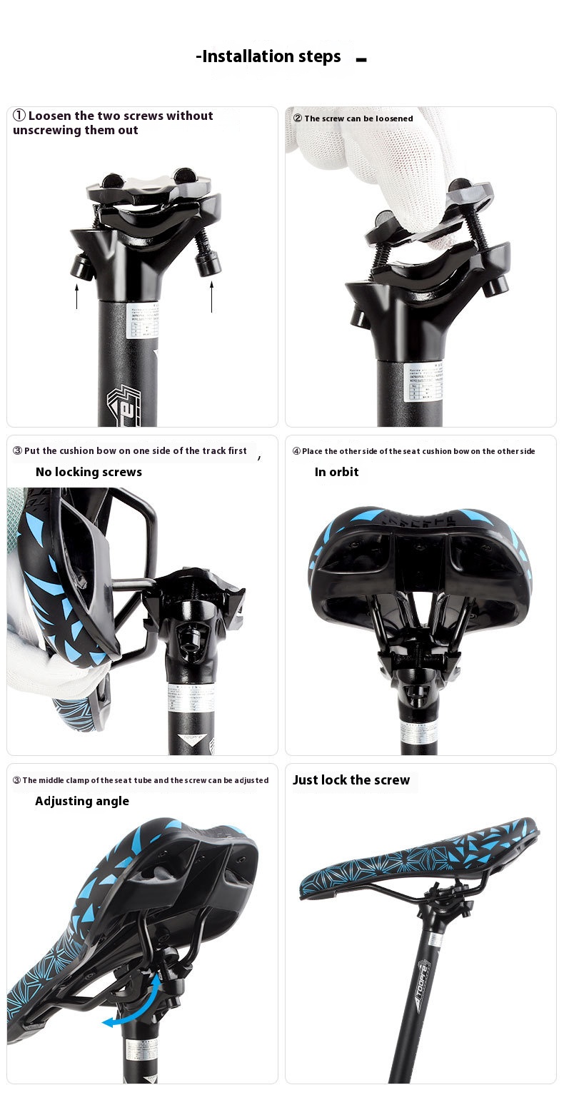 TOOPRE Aluminum Alloy Bike Seatpost 27.2/28.6mm Extended Two-Bolt Offset Seat Tube for MTB Road Bicycle