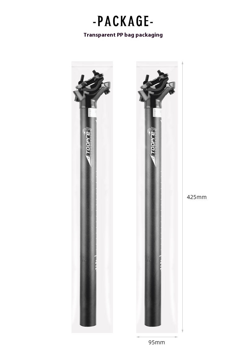 TOOPRE Aluminum Alloy Bike Seatpost 27.2/28.6mm Extended Two-Bolt Offset Seat Tube for MTB Road Bicycle