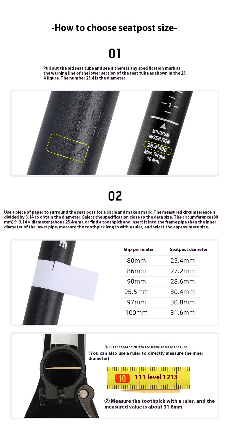 TOOPRE Aluminum Alloy Bike Seatpost 27.2/28.6mm Extended Two-Bolt Offset Seat Tube for MTB Road Bicycle