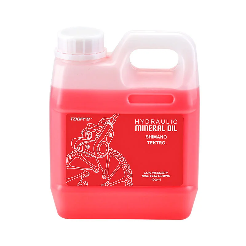 TOOPRE Mountain Bike Disc Brake Oil Red Mineral Oil 1L Barrel DOT Brake Fluid 1000ml Hydraulic Fluid