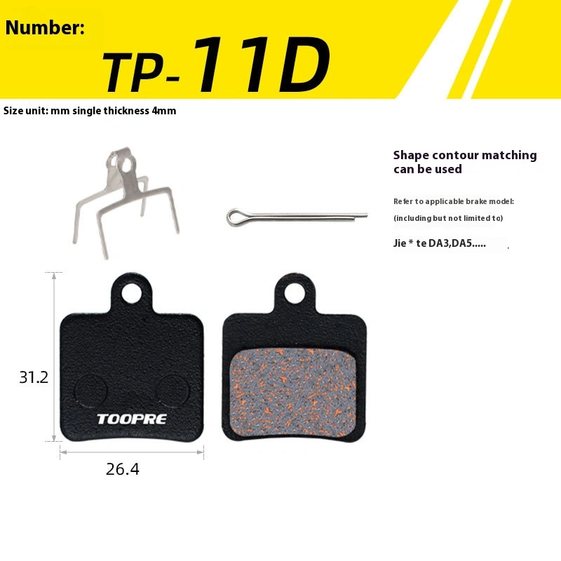 TOOPRE Mountain Bike Brake Pads Resin Semi-Metallic Disc Brake Pads for M446 355 395 BB5
