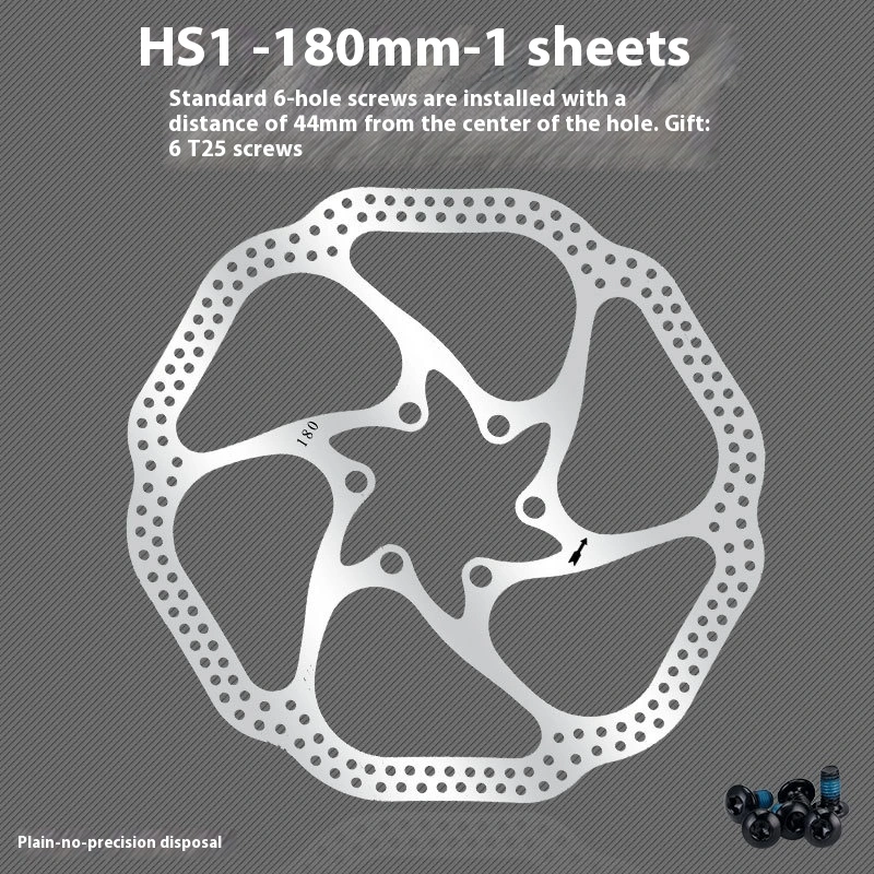 TOOPRE Mountain Bike Disc Rotor Bicycle Brake Pads 160/180/203mm Six Bolt Disc G3/HS1 with Screws