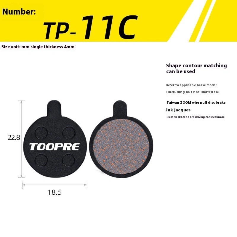 TOOPRE Mountain Bike Brake Pads Resin Semi-Metallic Disc Brake Pads for M446 355 395 BB5