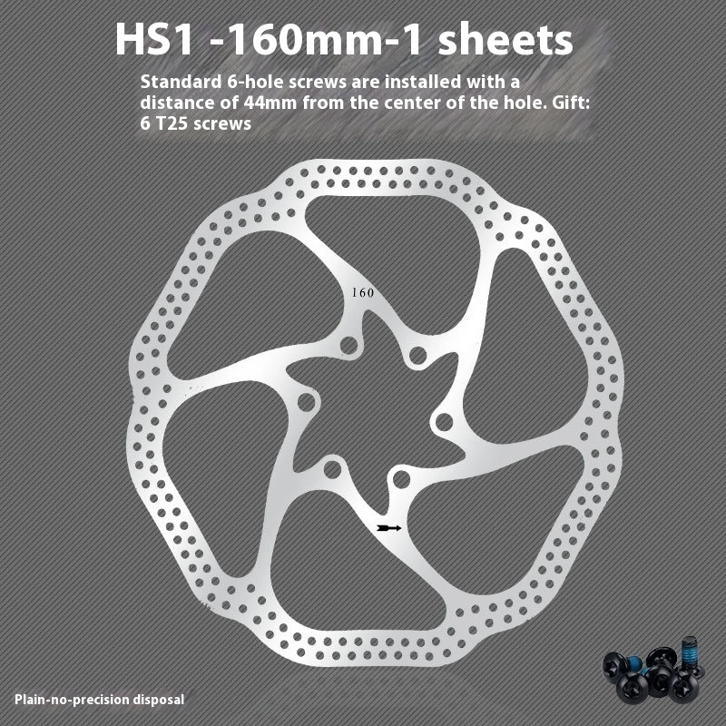 TOOPRE Mountain Bike Disc Rotor Bicycle Brake Pads 160/180/203mm Six Bolt Disc G3/HS1 with Screws