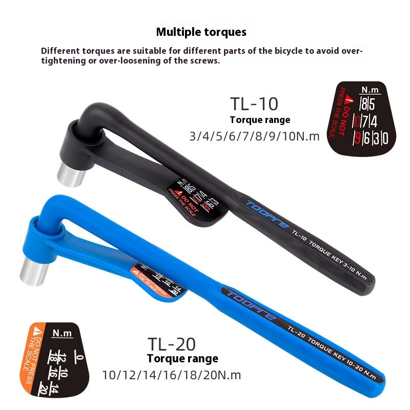 TOOPRE Portable Bicycle Torque Wrench Hex Socket Set 10-20NM High Precision Torque Tool
