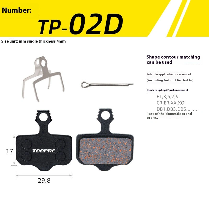 TOOPRE Mountain Bike Brake Pads Resin Semi-Metallic Disc Brake Pads for M446 355 395 BB5