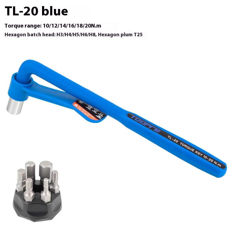 TOOPRE Portable Bicycle Torque Wrench Hex Socket Set 10-20NM High Precision Torque Tool