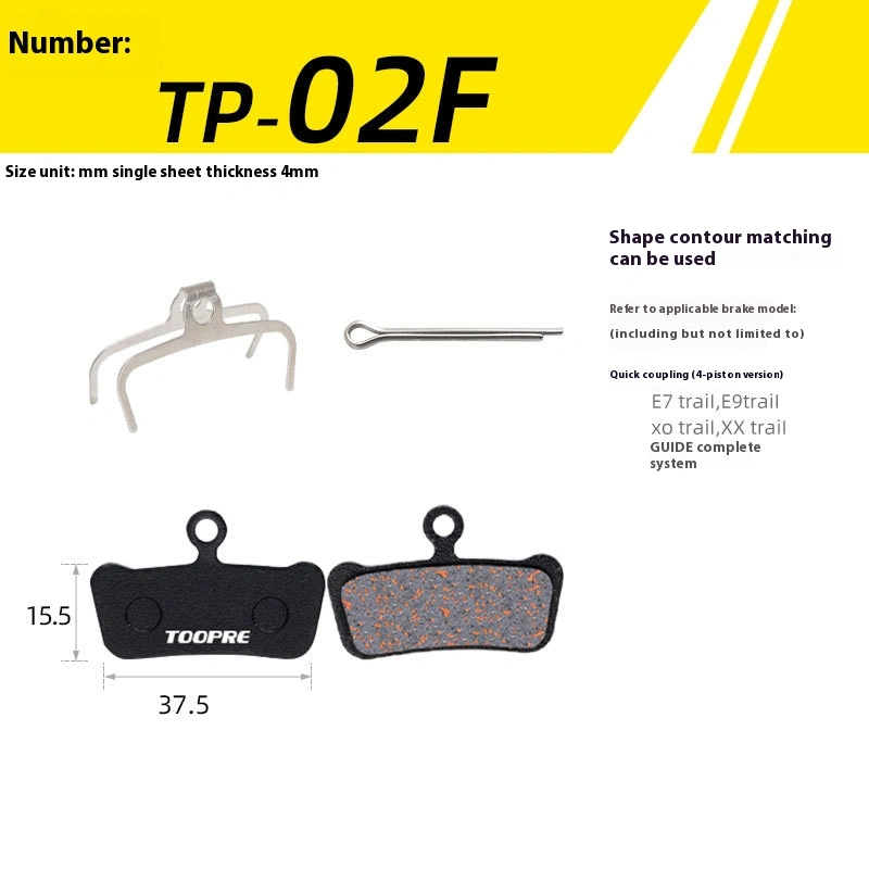 TOOPRE Mountain Bike Brake Pads Resin Semi-Metallic Disc Brake Pads for M446 355 395 BB5