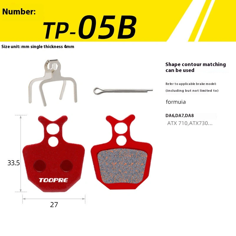 TOOPRE Mountain Bike Brake Pads Resin Semi-Metallic Disc Brake Pads for M446 355 395 BB5