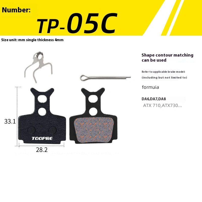 TOOPRE Mountain Bike Brake Pads Resin Semi-Metallic Disc Brake Pads for M446 355 395 BB5