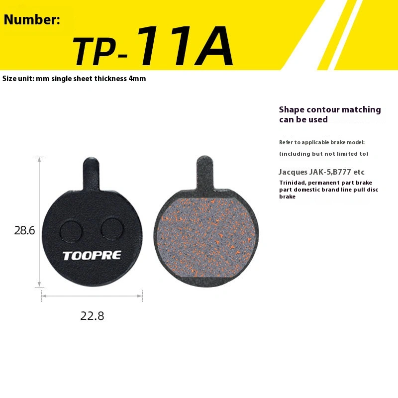 TOOPRE Mountain Bike Brake Pads Resin Semi-Metallic Disc Brake Pads for M446 355 395 BB5