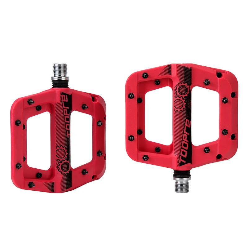 TOOPRE Bicycle Pedals Nylon Fiber Mountain Bike Oversized Anti-slip Pedals, Fixed Gear Road Bike Bearings Pedal