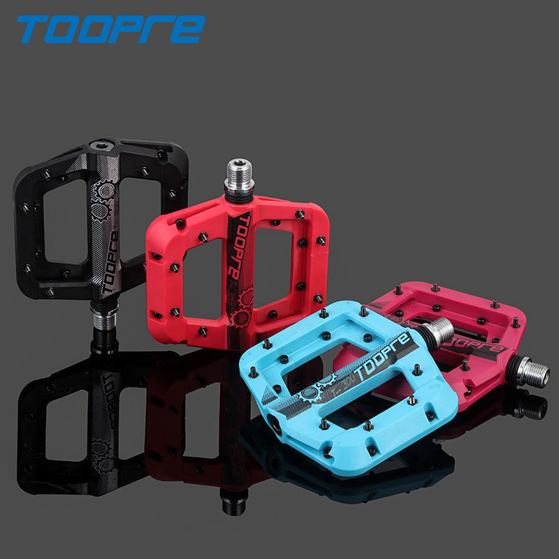 TOOPRE Bicycle Pedals Nylon Fiber Mountain Bike Oversized Anti-slip Pedals, Fixed Gear Road Bike Bearings Pedal
