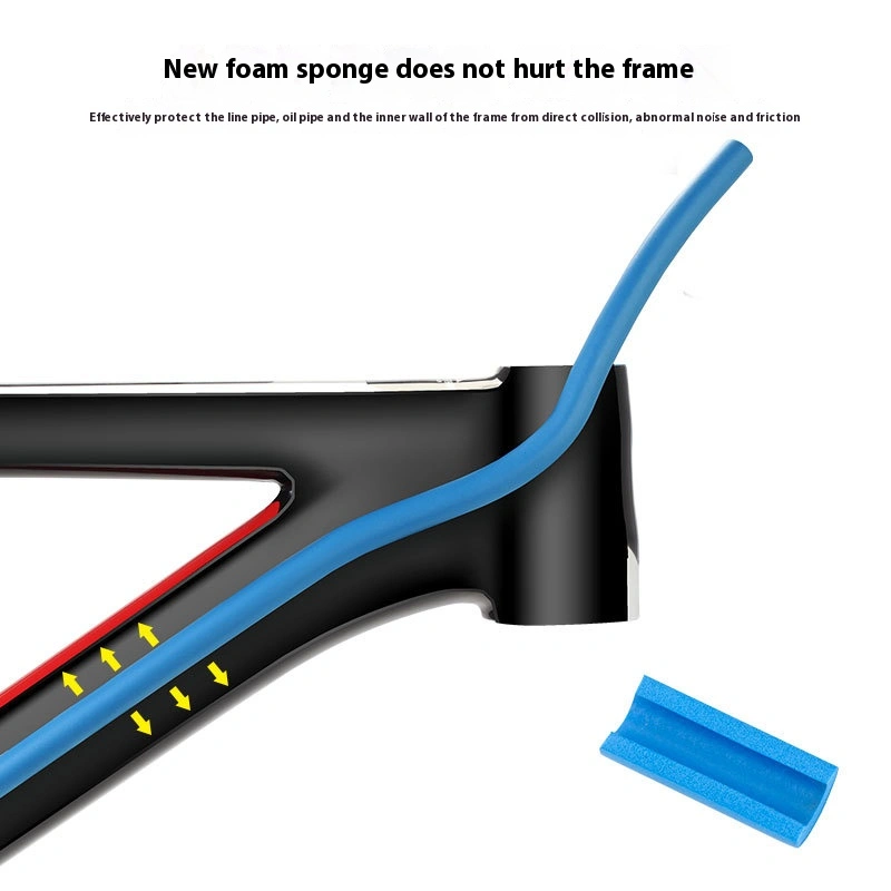 TOOPRE Bicycle Internal Cable Routing Soundproofing Sponge Tube, Noise Reduction Sponge for Mountain Bike and Road Bike