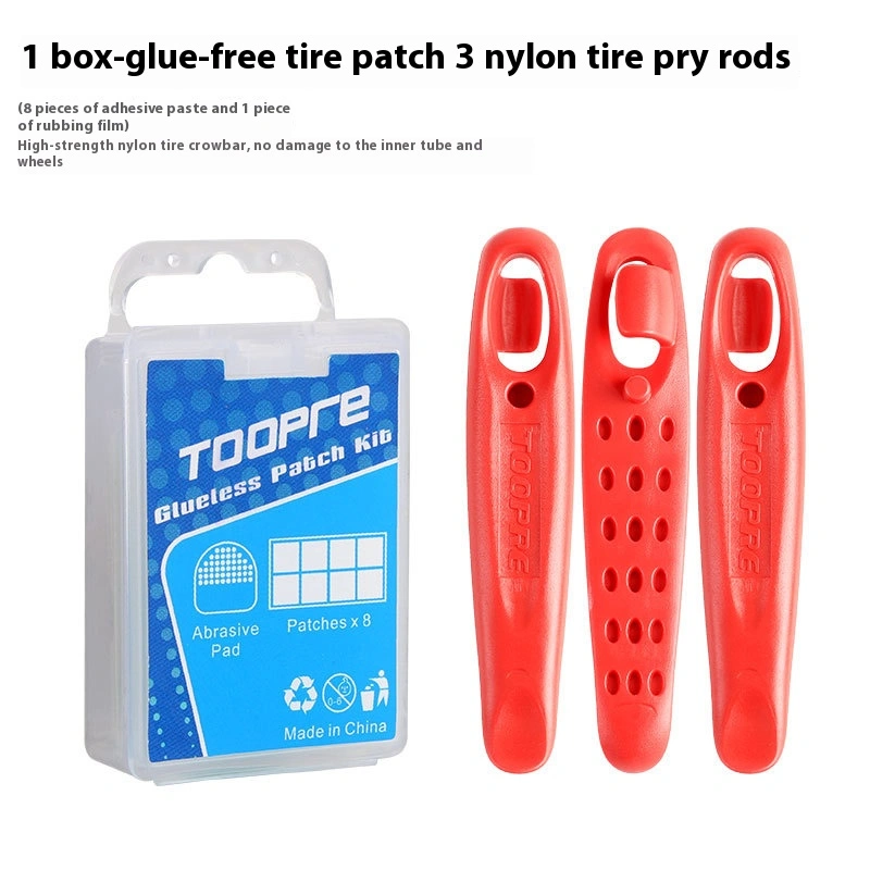 TOOPRE Bicycle Transparent Adhesive-Free Patch Kit Mountain Bike Tire Patch Film 8-Piece Quick Repair Tool Set One Box/8 Pieces