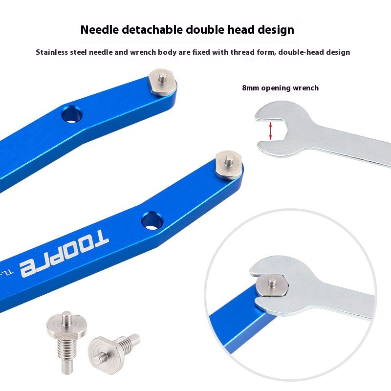 TOOPRE Bicycle Needle Hook Wrench DUB Crank Removal Tool, Motorcycle Shock Absorber Oil Seal Seat Maintenance