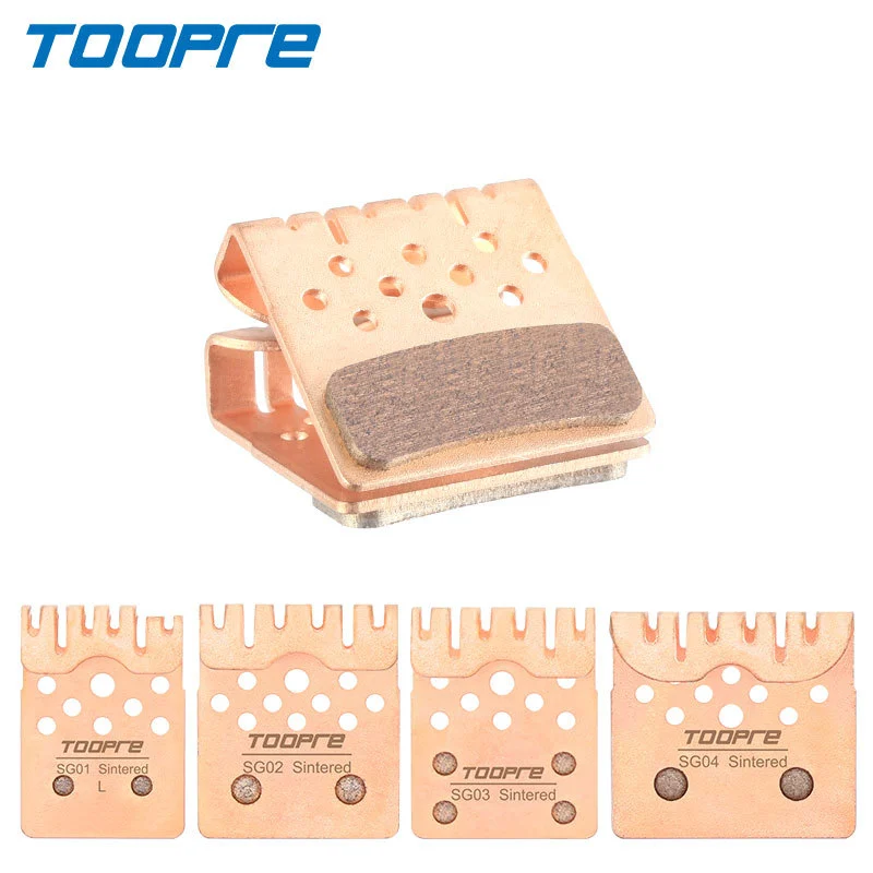TOOPRE Mountain Bike Sintered Brake Pads, Four-Piston Road Bike Disc Brake, Ceramic Metal Heat Dissipation Brake Pads