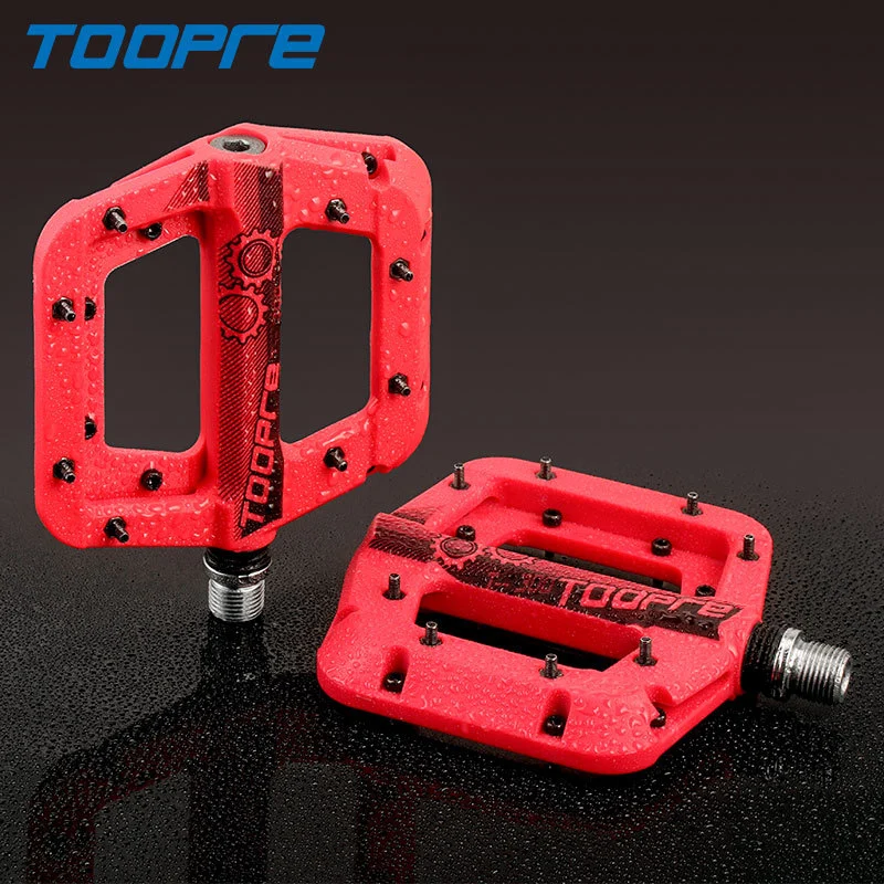 TOOPRE Bicycle Pedals Nylon Fiber Mountain Bike Oversized Anti-slip Pedals, Fixed Gear Road Bike Bearings Pedal