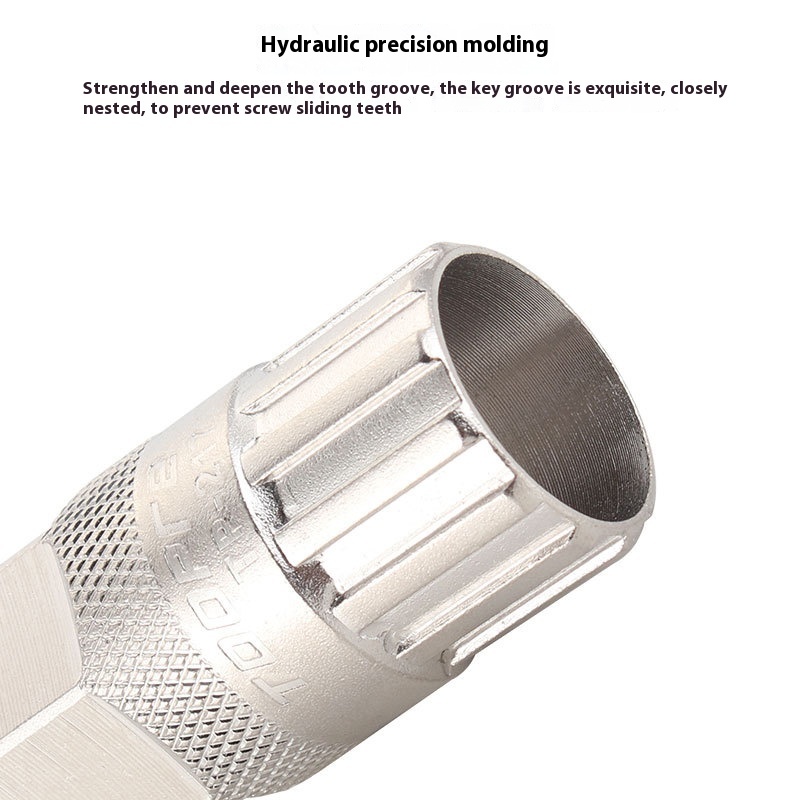 TOOPRE Mountain Bike Rotary Freewheel Removal Tool Wrench Road Bike Freewheel Gear Removal Socket