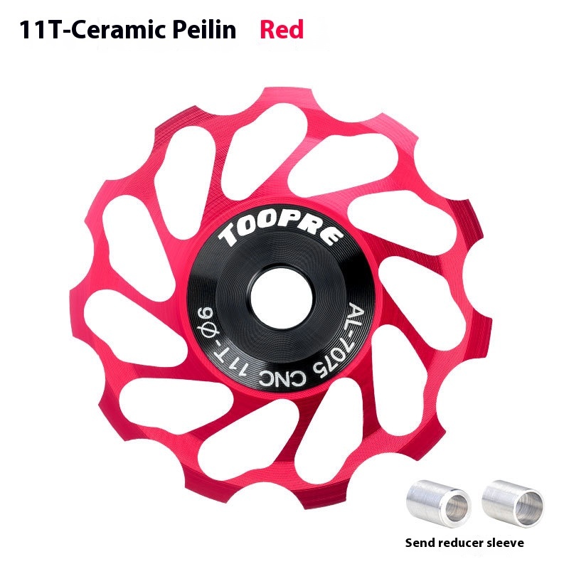 TOOPRE Mountain and Road Bike Ceramic Rear Derailleur Pulley 11T Jockey Wheel Aluminum Alloy Bearing