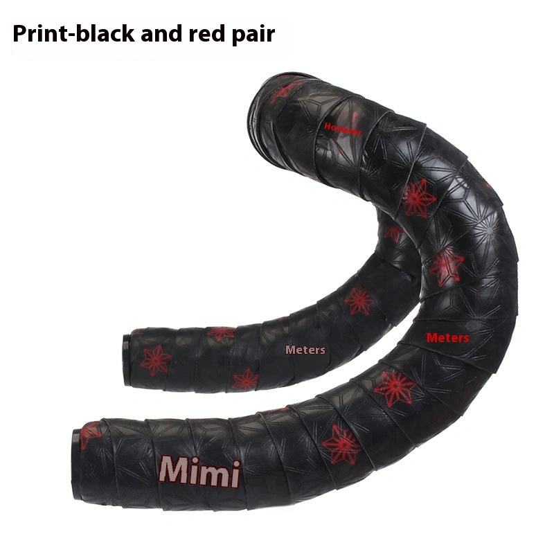 TOOPRE Chrysanthemum Pattern Road Bike Handlebar Tape Ultra-Light Fixed Gear Bicycle Strap PU Non-slip Silicone Shock Absorption Sweat Absorption