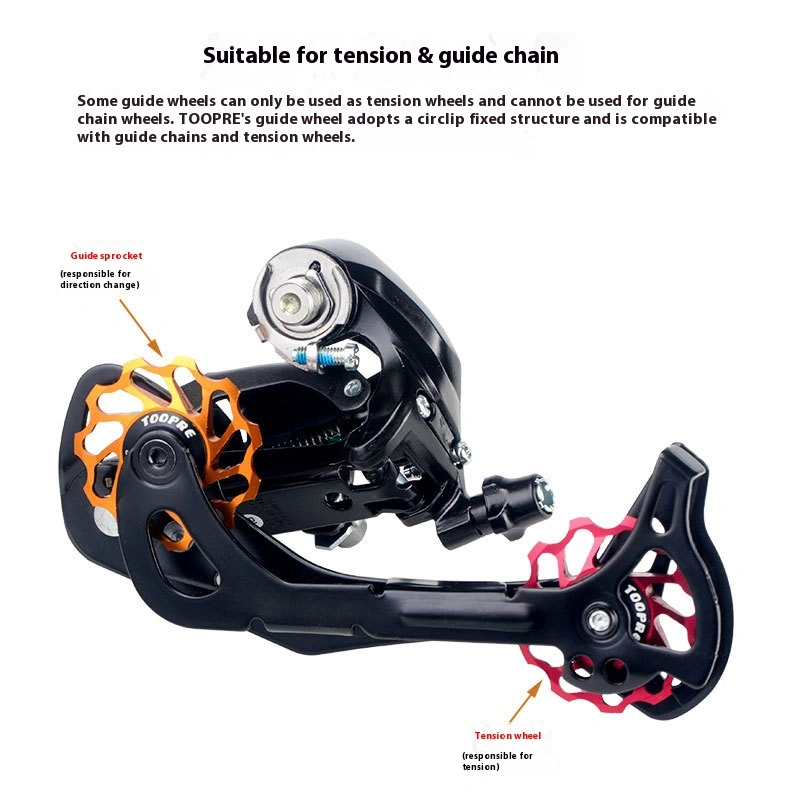 TOOPRE Mountain and Road Bike Ceramic Rear Derailleur Pulley 11T Jockey Wheel Aluminum Alloy Bearing