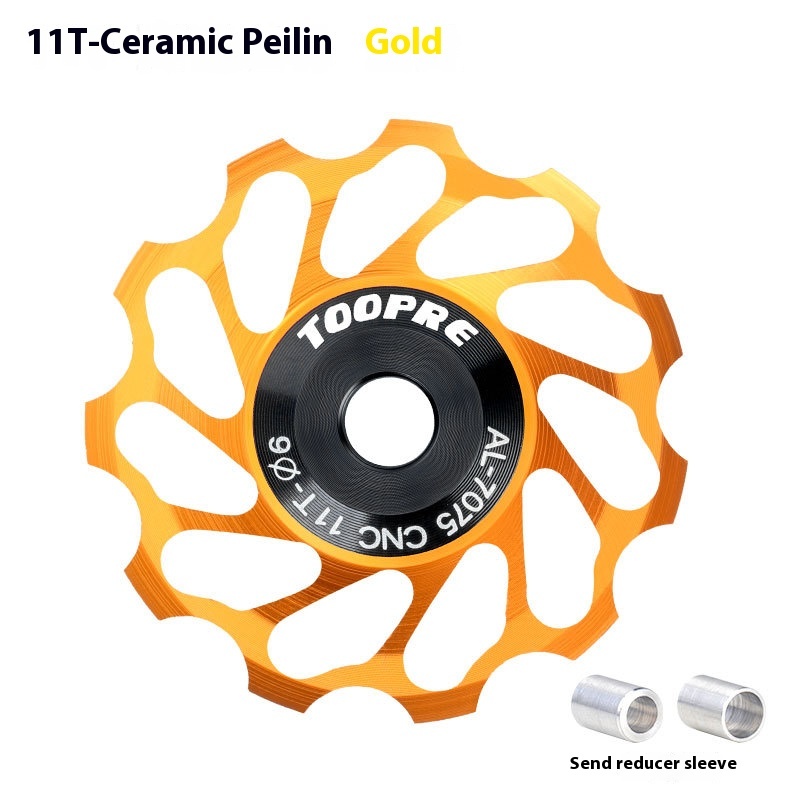 TOOPRE Mountain and Road Bike Ceramic Rear Derailleur Pulley 11T Jockey Wheel Aluminum Alloy Bearing