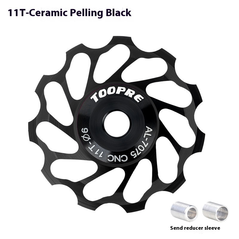 TOOPRE Mountain and Road Bike Ceramic Rear Derailleur Pulley 11T Jockey Wheel Aluminum Alloy Bearing