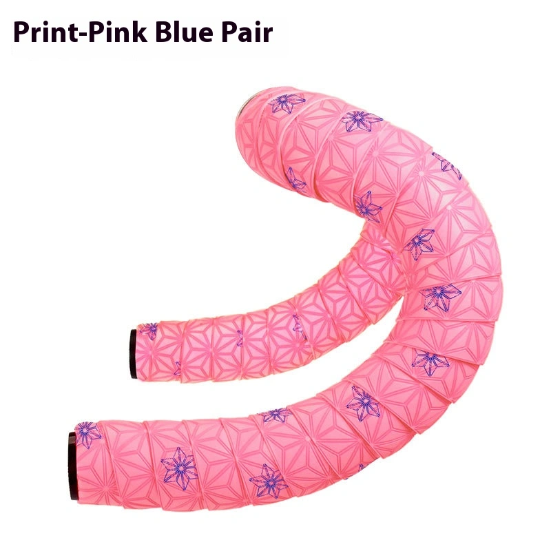 TOOPRE Chrysanthemum Pattern Road Bike Handlebar Tape Ultra-Light Fixed Gear Bicycle Strap PU Non-slip Silicone Shock Absorption Sweat Absorption