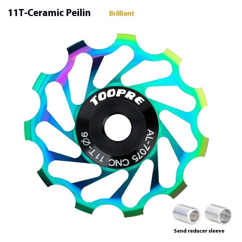 TOOPRE Mountain and Road Bike Ceramic Rear Derailleur Pulley 11T Jockey Wheel Aluminum Alloy Bearing