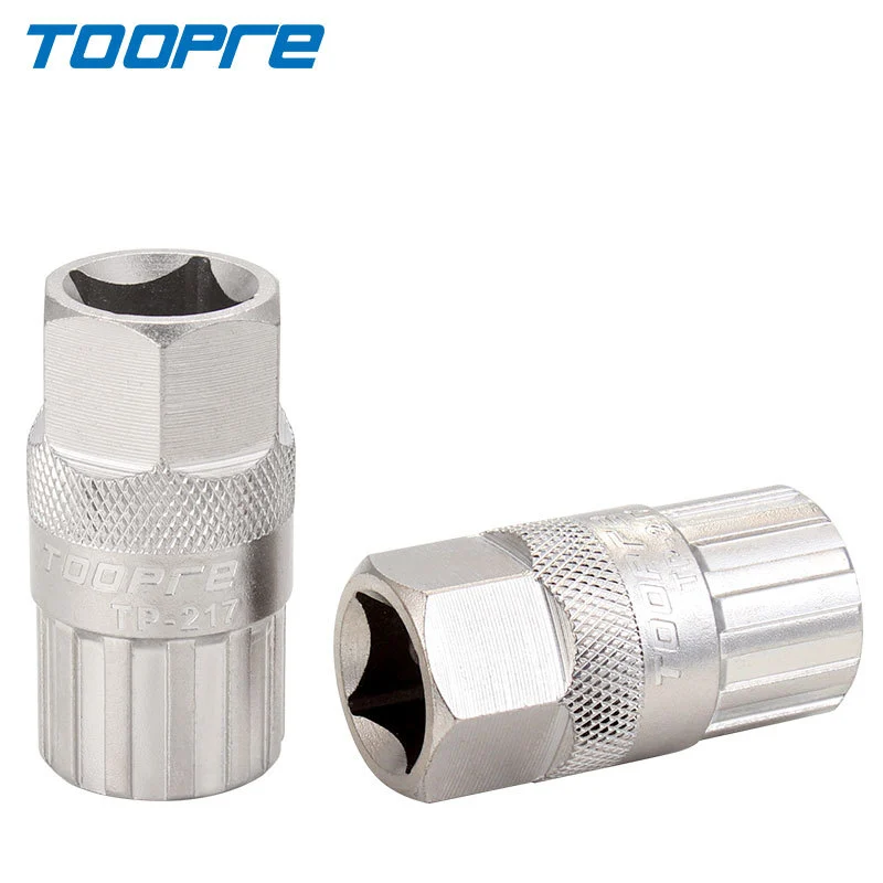 TOOPRE Mountain Bike Rotary Freewheel Removal Tool Wrench Road Bike Freewheel Gear Removal Socket