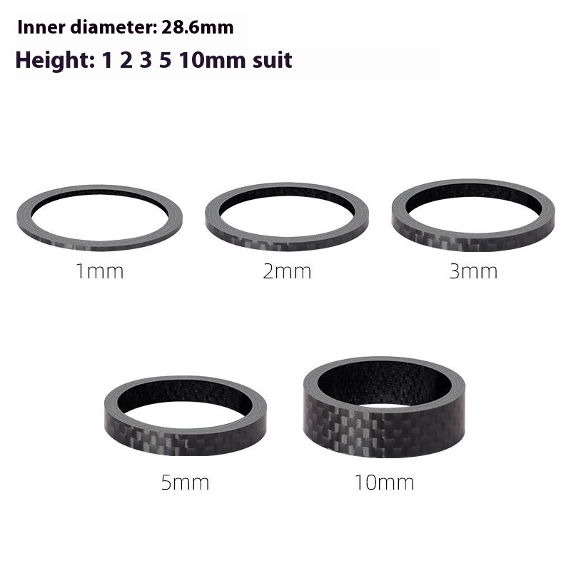 TOOPRE Mountain Bike Stem washers Carbon Fiber Road Bicycle Front Fork headset Set Tube Washer 28.6mm Spacer Ring